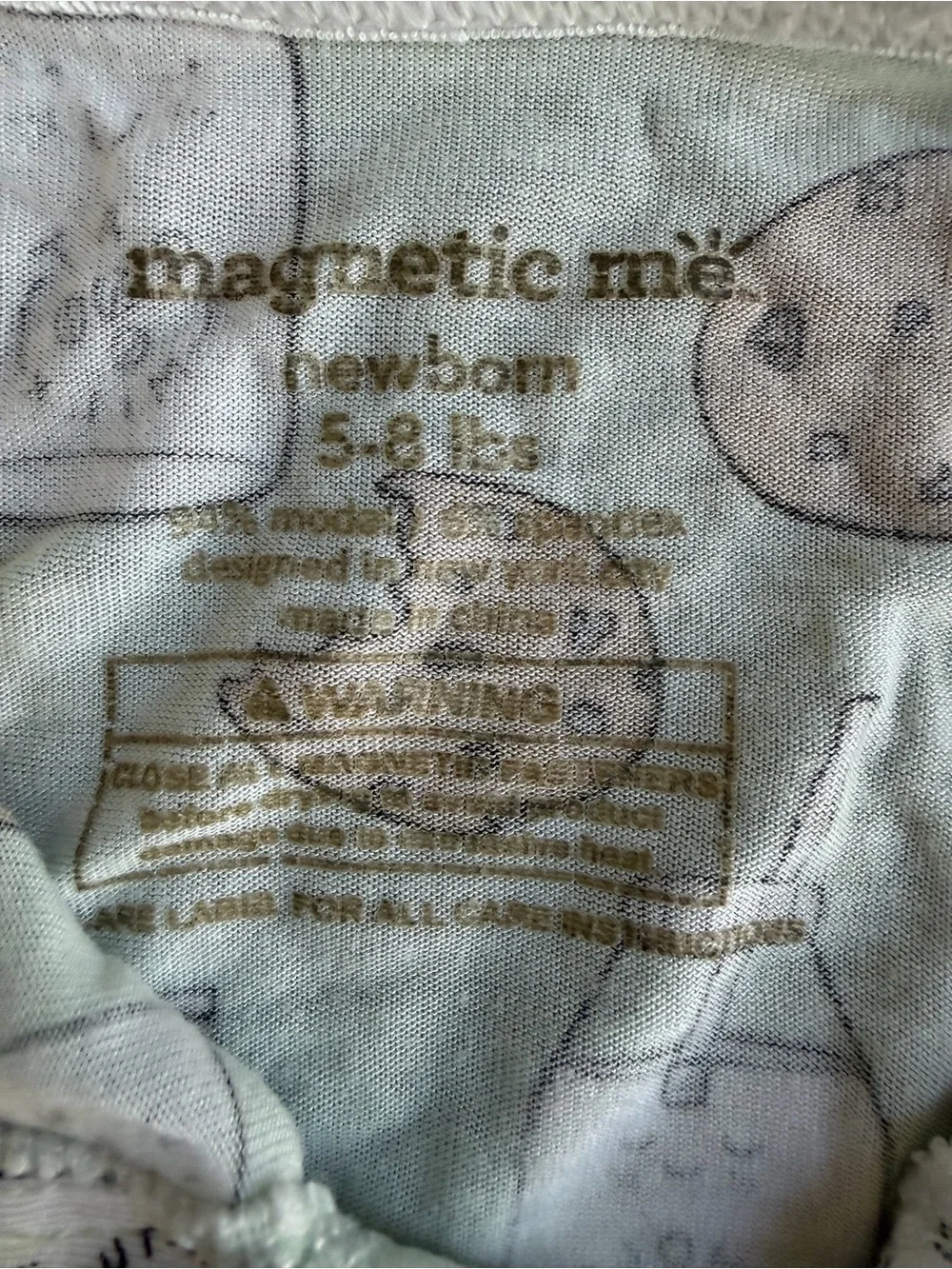 Magnetic Me Legendairy Green Cookies and Milk Print Onesie Sleeper, Newborn